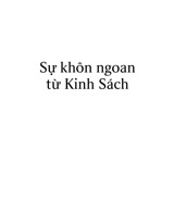 Sự khôn ngoan từ Kinh Sách