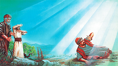 Saul aveuglé par enn la lumiere