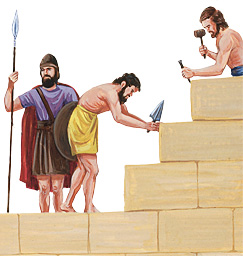 Bann dimoune pé construire bann muraille Jérusalem