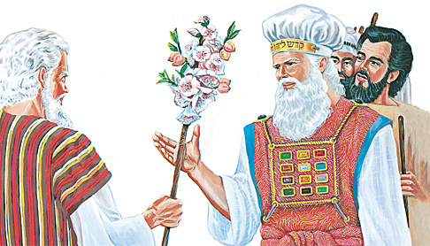 Laj Moises yook xkʼeebʼal re laj Aaron li xuqʼ li kiʼatzʼumak ru