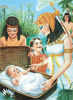 Ќерката на фараонот го наоѓа Мојсеј