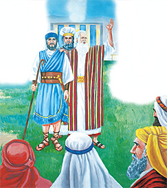Мојсеј објавува дека Исус Навин е новиот водач