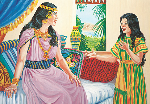 Жената на Нааман и нејзината слугинка