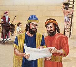 Nehemias ta dirigí e trabou di konstrukshon