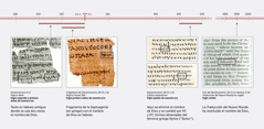 Fragmentos de la Biblia en hebreo, griego e inglés