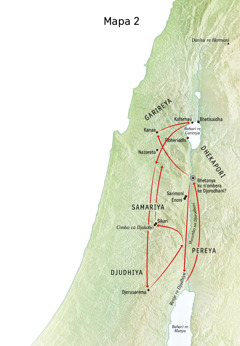 Mapa unopangidza mbuto dzakahambwa na Djesu, kutobatanidzawo Murambo wo Djorodhani uye wo Djudhiya