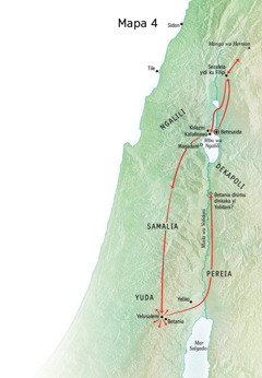 Mapa yimmonisa bibuangu Yesu kavangila kisalu ki kusamuna ku Juda ayi Ngalili