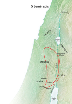 Geografiniai objektai, susiję su Jėzaus tarnyste Betanijoje, Jeriche ir Perėjoje