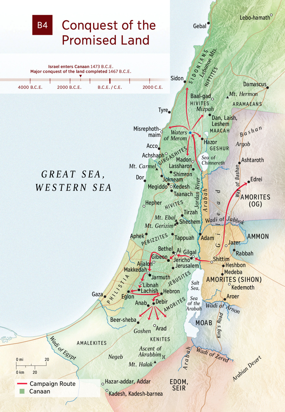 Map Of The Promised Land Joshua - Living Room Design 2020