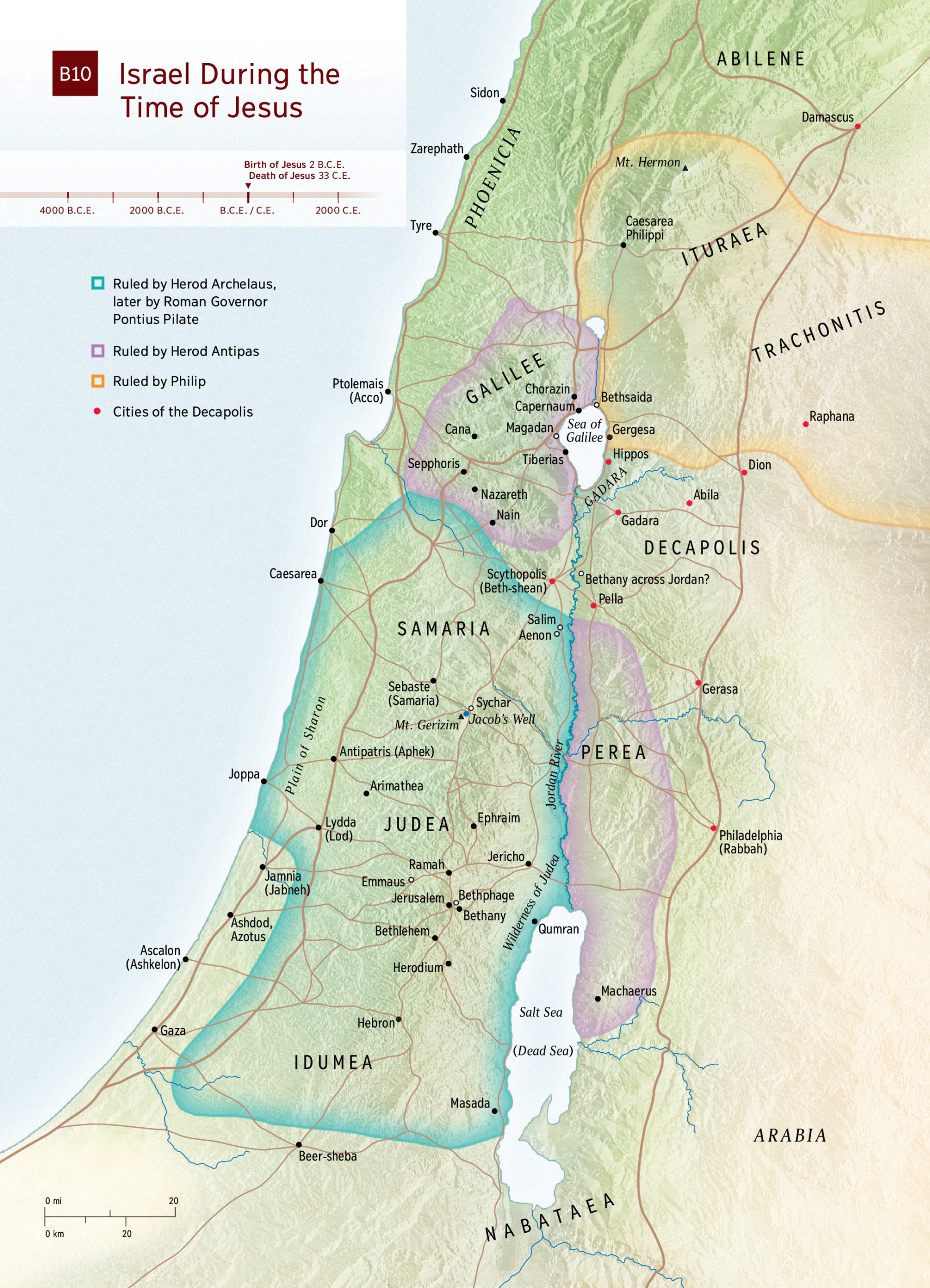 map of israel in jesus day Map Israel In Jesus Time Nwt map of israel in jesus day