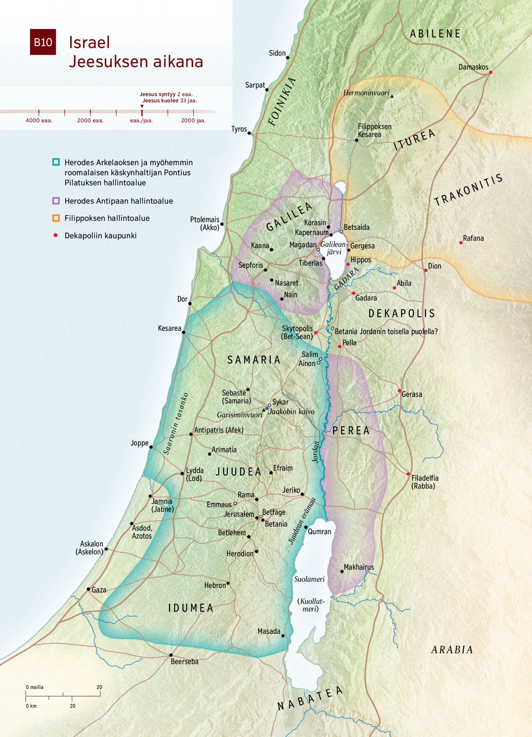 Kartta: Israel Jeesuksen aikana | NWT