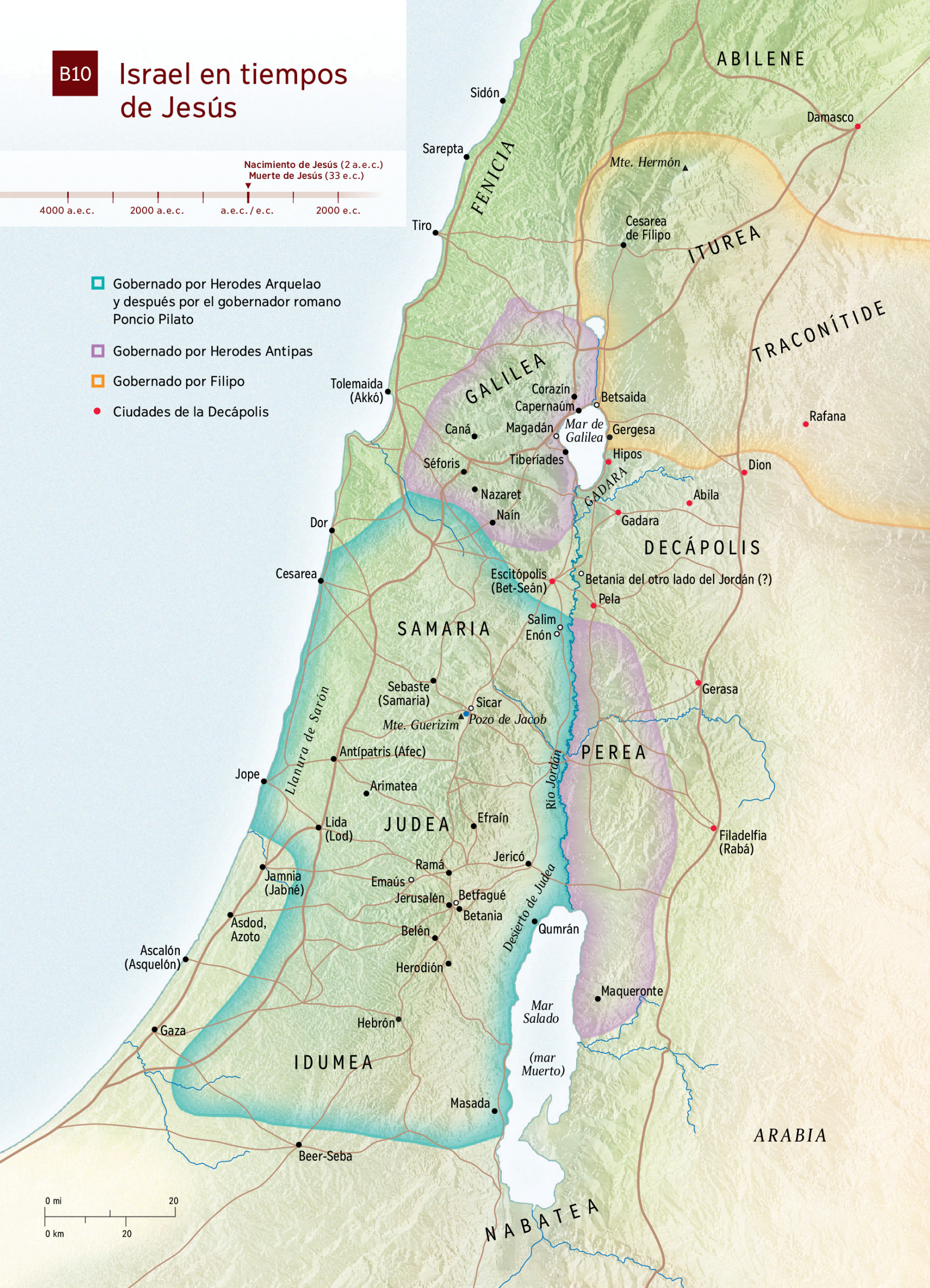 Mapa Israel En Tiempos De Jesus Tnm