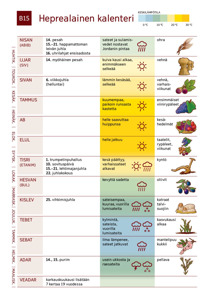 B15 Heprealainen kalenteri