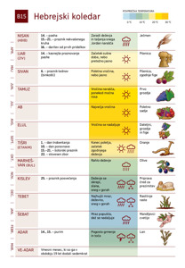 B15 Hebrejski koledar