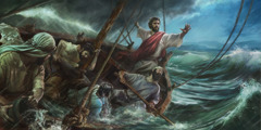 Gesù placa la tempesta