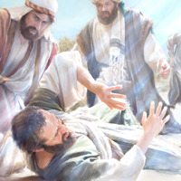 A light from heaven flashes around Saul and he falls to the ground