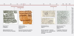 Отрывки из текста Библии на древнееврейском, древнегреческом и английском языках