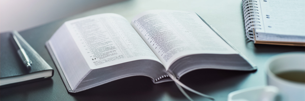 An open Bible