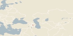 Карта света на којој је обележен Нагорно-Карабах