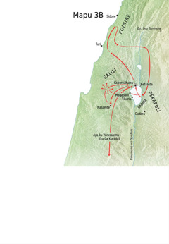 Map of locations related to Jesus’ ministry around Galilee, Phoenicia, and Decapolis