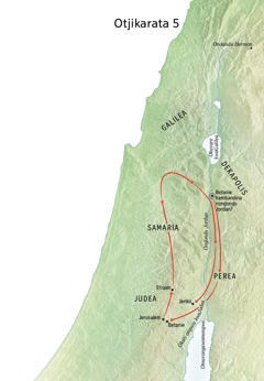 Otjikarata tjotuveze tu matu tjama notjiungura tjaJesus tjokuzuvarisa moBetanie, Jeriko na moPerea