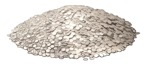 A pile of silver coins representing a talent