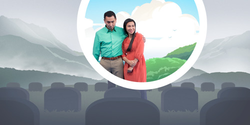 Um homem e sua esposa estão muito tristes em um cemitério; depois ficam felizes quando o filho deles é ressuscitado