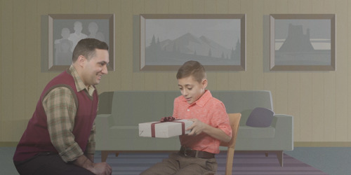 A father gives his little boy a Bible as a gift and he uses it throughout his life