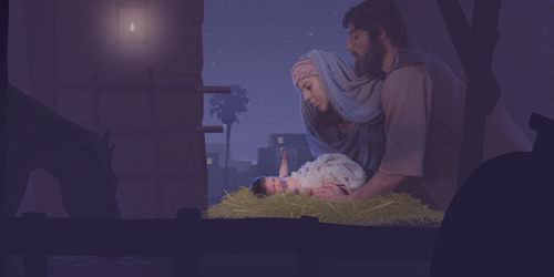 Jesus leaves heaven, is born as a baby, and performs his ministry on earth