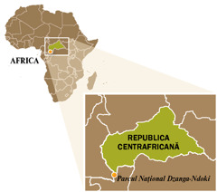 A map of Central African Republic