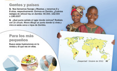 1. Niños de Zambia; 2. Para los más pequeños