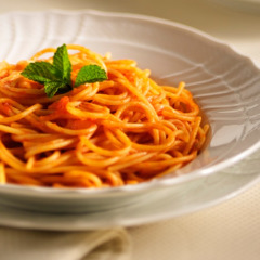 Een bord pasta