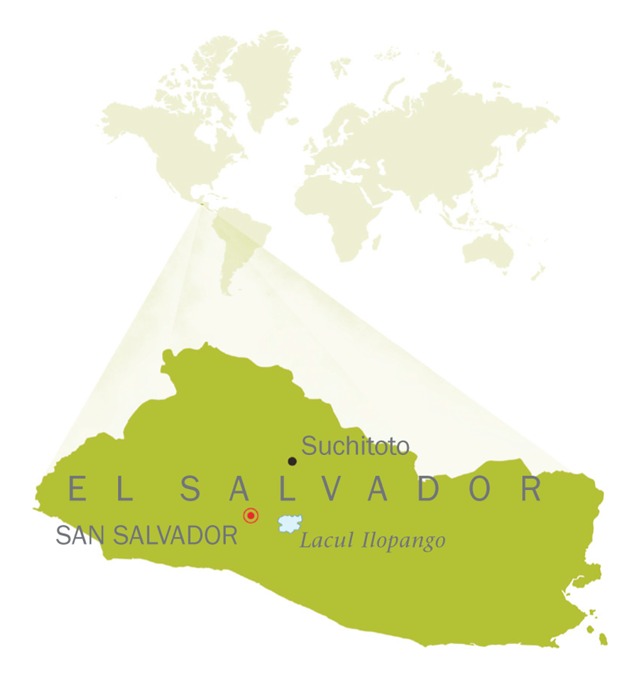 Hartă a El Salvadorului