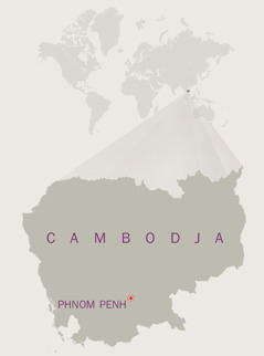 Een kaart van Cambodja