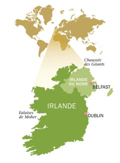 Une carte de l’Irlande