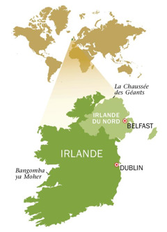 Karte ya République indépendante d’Irlande mpe Irlande du Nord