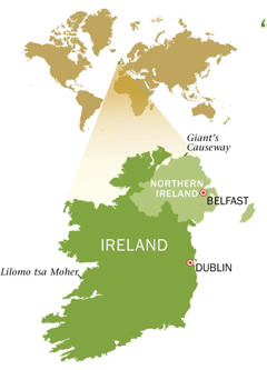 ’Mapa oa Republic of Ireland le Northern Ireland