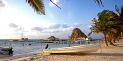 De kust van Belize