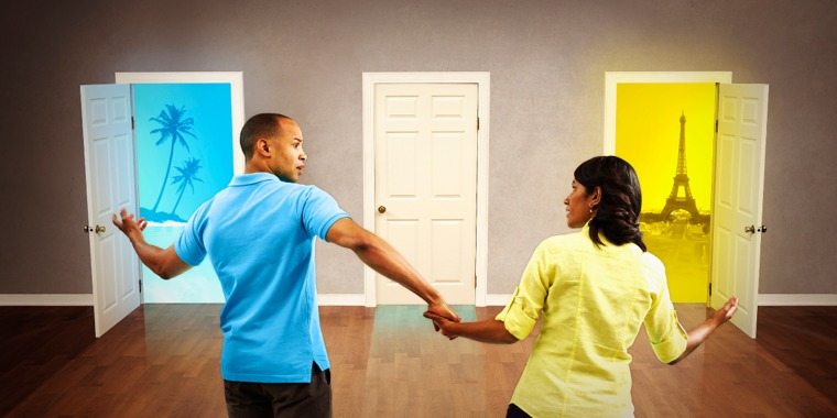 A husband and wife expressing different preferences