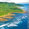 An aerial view along the coast of Costa Rica