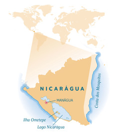 Mapa da Nicarágua