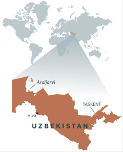 Uzbekistanin kartta