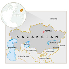 ’n Kaart van Kazakstan