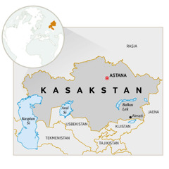 Wan map blong Kasakstan