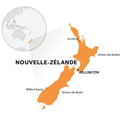 Nouvelle Zélande kwenye karte ya dunia