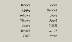 Boží jméno Jehova v různých jazycích
