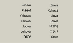 Božje ime na raznim jezicima