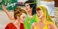 Three girls of the land of Canaan