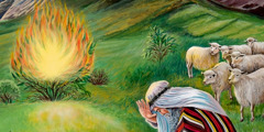 Moisés e o arbusto em chamas