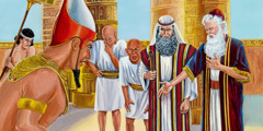 Mózes és Áron a fáraónál